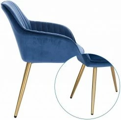 EUGAD Polsterstuhl (Set, 1 Stück), Esszimmerstuhl Küchenstuhl Samt, mit goldener Metallbeinen Blau, Bordeaux, Dunkelgrau, Dunkelgrün, Hellgrau, Rosa, Schwarz -EUGAD Verkäufe 5c1ce3f2 f5d6 5971 8937 6287224ca27e
