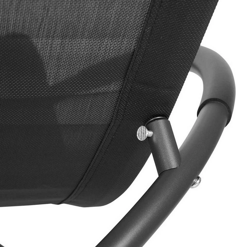 EUGAD Schaukelstuhl, 2tlg Schaukelstuhl Gartenliege Schwingstuhl für Terrasse Balkon Schwarz Grau 9 EUGAD Schaukelstuhl, 2tlg Schaukelstuhl Gartenliege Schwingstuhl für Terrasse Balkon Schwarz Grau – Bild 7