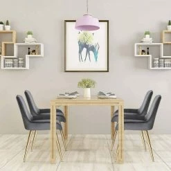 EUGAD Esszimmerstuhl, 4 Stücke Retro Küchenstuhl Sitzfläche aus Samt mit Metallbeine Dunkelgrün Bordeaux, Dunkelgrau, Dunkelgr&uuml;n, Hellgrau, Rosa, Schwarz -EUGAD Verkäufe 5d17df23 f999 5756 bb37 7567212737cc