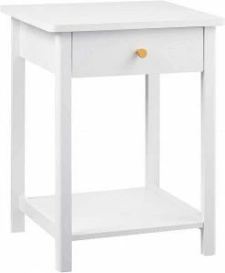 EUGAD Nachttisch, Nachtkommode Sofatisch Kaffeetisch Beistelltisch Nachtschrank für Wohnzimmer Schlafzimmer mit Schublade mit Ablage aus MDF Weiß -EUGAD Verkäufe 5dd55404 d10b 5590 a985 6e15a8786da0
