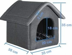 EUGAD Tierbett, Katzenhaus Katzenhöhle herausnehmbarer Matte Dunkelgrau, Hellgrau -EUGAD Verkäufe 5e3f42e3 f515 5a2c 83ef e2cfa759b71e