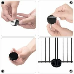 EUGAD Freigehege, Freigehege Kaninchen mit Stauraum Hasen Meerschweinchen Welpenauslauf Laufgitter mit Tür&Treppe DIY Schwarz 38 Platten (35x35cm/Platte) 105 x 70 x 70 cm -EUGAD Verkäufe 5f9b2726 df69 5a43 88a7 f40c39b90eb5