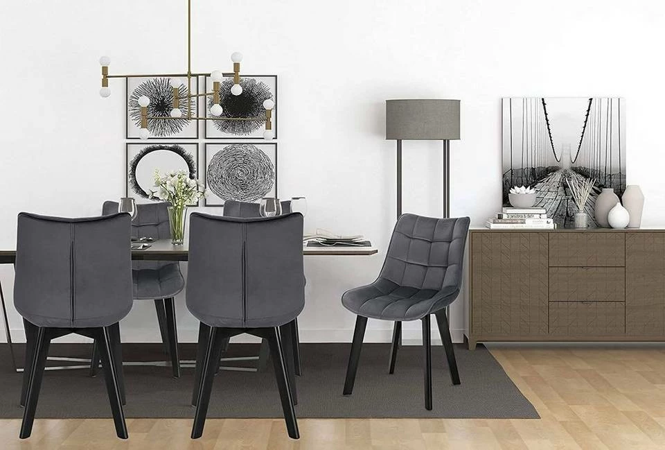 EUGAD Esszimmerstuhl (2 Stück), Wohnzimmerstuhl mit Rückenlehne, Polsterstuhl Küchenstuhl Weich Samt und Holz für ESS- und Wohnzimmer Schwarz Dunkelgrau, Dunkelgrün, Rosa 13 EUGAD Esszimmerstuhl (2 Stück), Wohnzimmerstuhl mit Rückenlehne, Polsterstuhl Küchenstuhl Weich Samt und Holz für ESS- und Wohnzimmer Schwarz Dunkelgrau, Dunkelgrün, Rosa – Bild 11