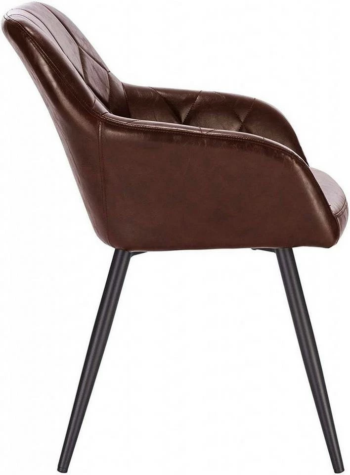 EUGAD Esszimmerstuhl, 6er-Set Esszimmerstuhl aus Kunstleder Metallbeine Schwarz Dunkelbraun 17 EUGAD Esszimmerstuhl, 6er-Set Esszimmerstuhl aus Kunstleder Metallbeine Schwarz Dunkelbraun – Bild 15