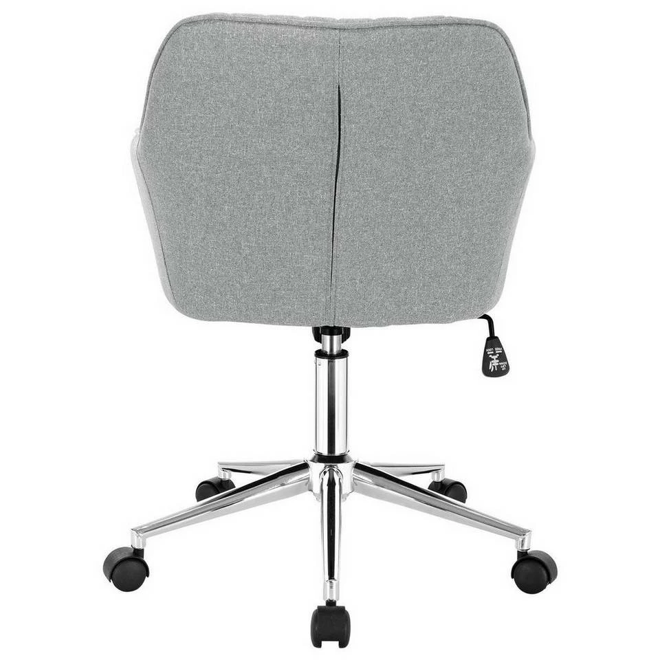 EUGAD Schreibtischstuhl, Bürostuhl Bürohocker Rollhocker aus Leinen Hellgrau Duneklgrau 7 EUGAD Schreibtischstuhl, Bürostuhl Bürohocker Rollhocker aus Leinen Hellgrau Duneklgrau – Bild 5