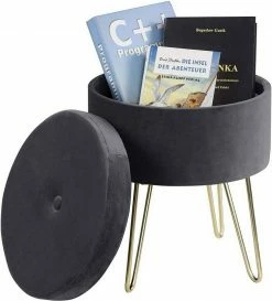 EUGAD Sitzhocker, Samthocker mit Stauraum, rund, mit stabilen goldenen Metallfüßen, Türkis Dunkelgrau, Dunkelgrün, Hellgrau, Rosa, Türkis 53 EUGAD Sitzhocker, Samthocker mit Stauraum, rund, mit stabilen goldenen Metallfüßen, Türkis Dunkelgrau, Dunkelgrün, Hellgrau, Rosa, Türkis -EUGAD Verkäufe 6390ad62 dfda 574c b62c 009d90a41a5c