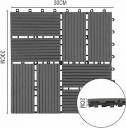 EUGAD WPC-Fliesen, 11 Stück WPC Terrassenfliesen Klickfliesen 30x30cm Hellgrau Anthrazit, Coffee, Dunkelgrau -EUGAD Verkäufe 63aadda0 653f 5320 b5fe 0ea7435ea802