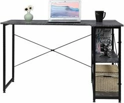 EUGAD Schreibtisch, mit Bücherregal 120x74x71,5 cm Schwarz Marmor Holz Vintage 23 EUGAD Schreibtisch, mit Bücherregal 120x74x71,5 cm Schwarz Marmor Holz Vintage -EUGAD Verkäufe 65676cdb 472c 59f7 ba83 5b51e8b65096