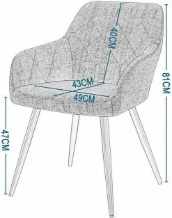 EUGAD Esszimmerstuhl (1 Stück), Wohnzimmerstuhl aus Leinen Polsterstuhl mit Armlehnen und Rückenlehne schwarze Gestell aus Metall Hellgrau Dunkelgrau 20 EUGAD Esszimmerstuhl (1 Stück), Wohnzimmerstuhl aus Leinen Polsterstuhl mit Armlehnen und Rückenlehne schwarze Gestell aus Metall Hellgrau Dunkelgrau -EUGAD Verkäufe 65cfb91b 24d1 464c b641 962fdd95b5aa