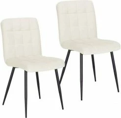 EUGAD Esszimmerstuhl (2 Stück), Polsterstuhl Wohnzimmerstuhl Samtstuhl Sessel mit Rückenlehne, Metallbeine, Sitzfläche aus Samt, Dunkelgrün Blau, Creme, Dunkelgrau, Dunkelgrün, Hellgrau, Rosa -EUGAD Verkäufe 66d05e0b ed09 547d a411 a0caf23fe154