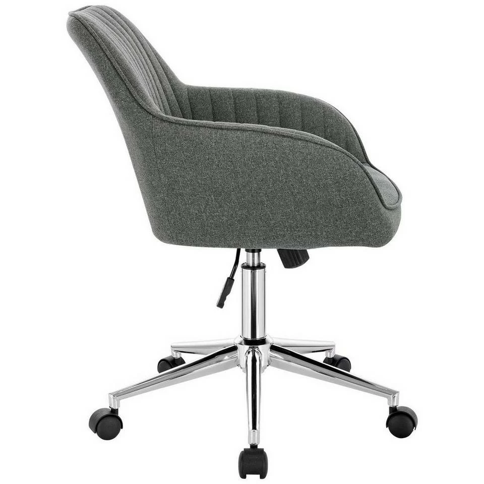 EUGAD Schreibtischstuhl, Bürostuhl Bürohocker Rollhocker aus Leinen Hellgrau Duneklgrau 13 EUGAD Schreibtischstuhl, Bürostuhl Bürohocker Rollhocker aus Leinen Hellgrau Duneklgrau – Bild 11