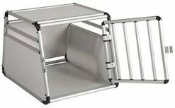 EUGAD Tiertransportbox, Hundetransportbox Alu Hundebox Reisebox Autobox für kleine/mittlere Hunde Französische Bulldogge Beagle Terriers Dackel Shiba Inu 69 x 54 x 50 cm L -EUGAD Verkäufe 686691d4 7a1c 4b12 8deb a54747d12c43