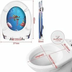 EUGAD WC-Sitz, Toilettendeckel mit Absenkautomatik Clownfisch -EUGAD Verkäufe 692428c6 8f68 5c92 aad9 c1e830837a55