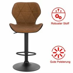 EUGAD Barhocker, 4er-Set mit Rückenlehne aus Kunstleder Metall Braun Anthrazit, Dunkelbraun, Grau -EUGAD Verkäufe 6962479d ba5c 4fcc ba83 7773f8ab8fd8