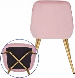 EUGAD Esszimmerstuhl, 4 Stücke Retro Küchenstuhl Sitzfläche aus Samt mit Metallbeine Dunkelgrün Bordeaux, Dunkelgrau, Dunkelgr&uuml;n, Hellgrau, Rosa, Schwarz -EUGAD Verkäufe 69c7f846 3bbd 57a5 bbce 55180d23906d