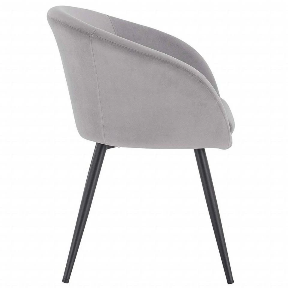 EUGAD Esszimmerstuhl, mit Armlehne, Retro Design, Samt, Metall Dunkelgrau Hellgrau, Schwarz 20 EUGAD Esszimmerstuhl, mit Armlehne, Retro Design, Samt, Metall Dunkelgrau Hellgrau, Schwarz – Bild 18