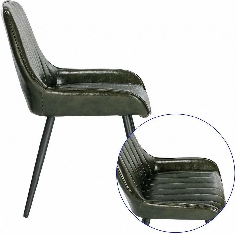 EUGAD Esszimmerstuhl, 2 Stücke Esszimmerstuhl Küchenstuhl Kunstleder Braun, Dunkelbraun, Dunkelgrün, Grau, Schwarz 35 EUGAD Esszimmerstuhl, 2 Stücke Esszimmerstuhl Küchenstuhl Kunstleder Braun, Dunkelbraun, Dunkelgrün, Grau, Schwarz – Bild 33