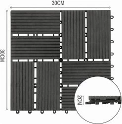 EUGAD WPC-Fliesen, 11 Stück WPC Terrassenfliesen Klickfliesen 30x30cm Hellgrau Anthrazit, Coffee, Dunkelgrau -EUGAD Verkäufe 6a77c968 c40d 5afb 865a 971aba5199bb