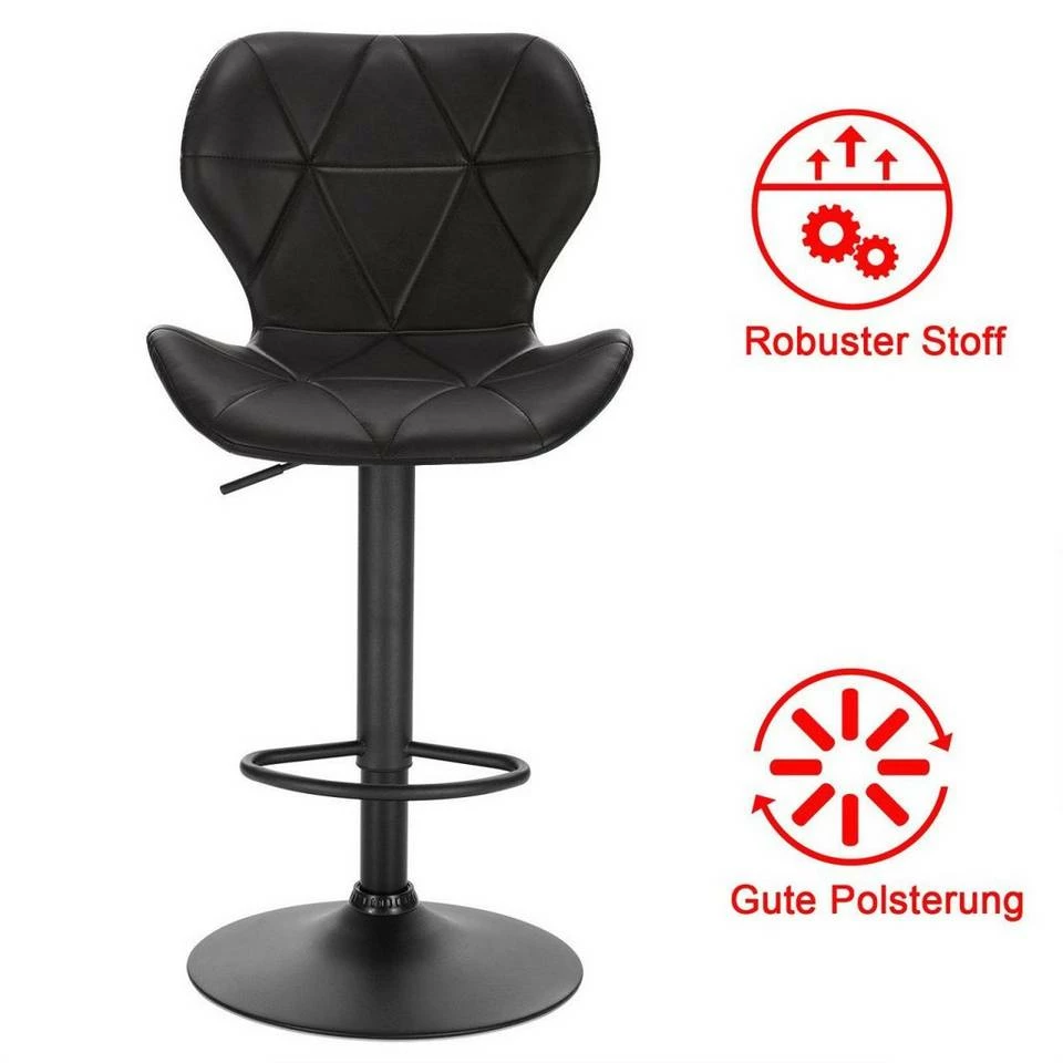 EUGAD Barhocker (2 St), 2er-Set höhenverstellbar und drenbar mit Rückenlehne aus Kunstleder Stahl Grau Anthrazit, Braun, Dunkelbraun 23 EUGAD Barhocker (2 St), 2er-Set höhenverstellbar und drenbar mit Rückenlehne aus Kunstleder Stahl Grau Anthrazit, Braun, Dunkelbraun – Bild 21