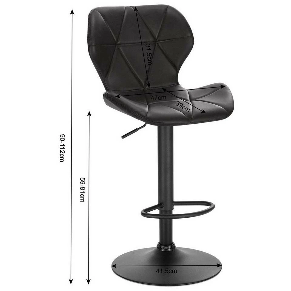 EUGAD Barhocker (2 St), 2er-Set höhenverstellbar und drenbar mit Rückenlehne aus Kunstleder Stahl Grau Anthrazit, Braun, Dunkelbraun 21 EUGAD Barhocker (2 St), 2er-Set höhenverstellbar und drenbar mit Rückenlehne aus Kunstleder Stahl Grau Anthrazit, Braun, Dunkelbraun – Bild 19