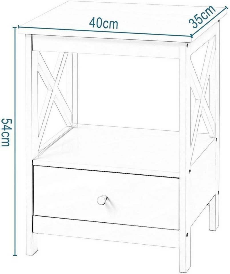 EUGAD Nachttisch, 2er-Set Beistelltisch Nachtschrank Nachtkommode Sofatisch aus MDF mit Schublade und Ablage für Schlafzimmer oder Wohnzimmer Weiß 5 EUGAD Nachttisch, 2er-Set Beistelltisch Nachtschrank Nachtkommode Sofatisch aus MDF mit Schublade und Ablage für Schlafzimmer oder Wohnzimmer Weiß – Bild 3
