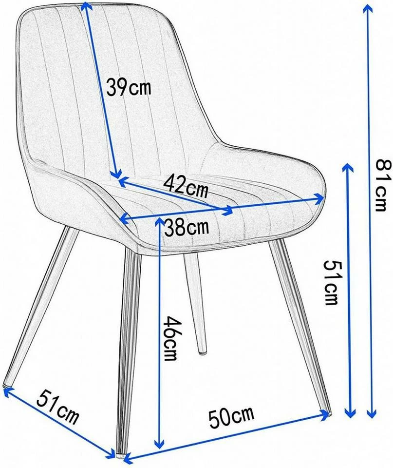 EUGAD Esszimmerstuhl (2 Stück), Küchenstuhl Wohnzimmerstuhl Sitzfläche aus Samt mit Metallbeine,Stuhl für Esszimmer Wohnzimmer Küche, Hellgrau Bordeaux, Dunkelgrau, Dunkelgrün, Rosa 5 EUGAD Esszimmerstuhl (2 Stück), Küchenstuhl Wohnzimmerstuhl Sitzfläche aus Samt mit Metallbeine,Stuhl für Esszimmer Wohnzimmer Küche, Hellgrau Bordeaux, Dunkelgrau, Dunkelgrün, Rosa – Bild 3