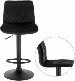 EUGAD Barhocker, 2er-Set Barstühle, Bezug in Samt Schwarz -EUGAD Verkäufe 6d6049c6 3a74 54d8 9b97 dd10c967f52d