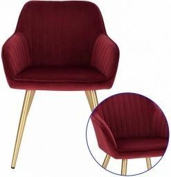 EUGAD Esszimmerstuhl, stühle 2er-Set,Samt,mit goldener Metallbeinen Blau, Bordeaux, Dunkelgrau, Dunkelgrün, Hellgrau, Rosa, Schwarz -EUGAD Verkäufe 6dc30c64 a61e 5e38 9754 6ac1ee6f0a26