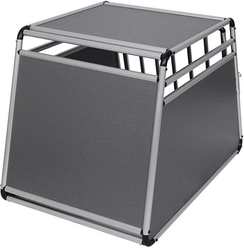 EUGAD Tiertransportbox, Hundetransportbox Alu Hundebox Reisebox Autobox für Husky Samojede Weimaraner Labrador Golden Retriever 90 x 65 x 69 cm XXL Schwarz Grau 7 EUGAD Tiertransportbox, Hundetransportbox Alu Hundebox Reisebox Autobox für Husky Samojede Weimaraner Labrador Golden Retriever 90 x 65 x 69 cm XXL Schwarz Grau – Bild 5