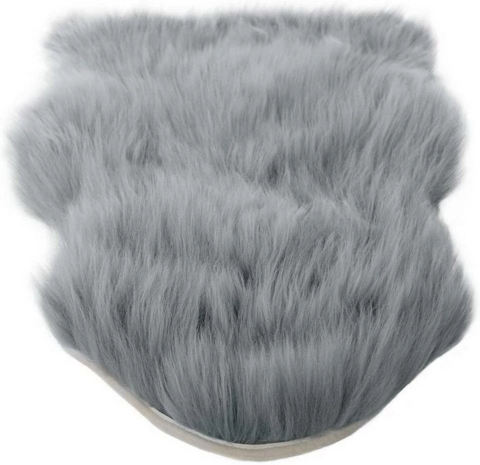 Teppich, EUGAD, Lammfell Schaffell echtes Naturfell Wohnzimmer Bettvorleger Sofa Matte Grau Weiß 10 Teppich, EUGAD, Lammfell Schaffell echtes Naturfell Wohnzimmer Bettvorleger Sofa Matte Grau Weiß – Bild 8
