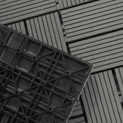 EUGAD WPC-Fliesen, 11 Stück WPC Terrassenfliesen Klickfliesen 30x30cm Hellgrau Anthrazit, Coffee, Dunkelgrau -EUGAD Verkäufe 6ee960a1 4261 56bb b426 1574dd272c77