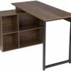 EUGAD Schreibtisch, mit Ablagen Holz 116x75x80cm Dunkelbuche Helleiche, Weiß -EUGAD Verkäufe 6fa90f71 5707 5bb4 a3af 92dc423f7ec2