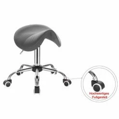 EUGAD Drehstuhl (1 Stück), Sattelhocker gepolstert höhenverstellbar aus Kunstleder Grau Schwarz, Weiß -EUGAD Verkäufe 6fb6c6c8 dd19 57da 9db3 78dc5ce4f4a0