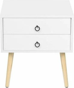 EUGAD Nachttisch, Beistelltisch mit 2 Schubladen Nachtkommode Nachtschrank Holzbeine MDF 46x35x50cm Weiß Grau, Weiß 20 EUGAD Nachttisch, Beistelltisch mit 2 Schubladen Nachtkommode Nachtschrank Holzbeine MDF 46x35x50cm Weiß Grau, Weiß -EUGAD Verkäufe 6fd5cddf 4482 5c5b bf0f e0c0ea08180c