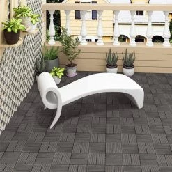 EUGAD WPC-Fliesen, 22 Stück WPC Terrassenfliesen Klickfliesen 30x30cm Coffee Anthrazit, Dunkelgrau, Hellgrau -EUGAD Verkäufe 6ff7aea1 f263 5c48 be74 d323e3f0dbe9