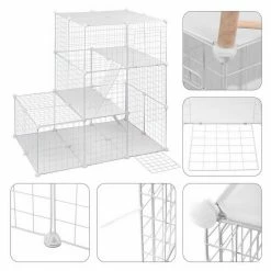 EUGAD Freigehege, Freigehege Kaninchen mit Stauraum Hasen Meerschweinchen Welpenauslauf Laufgitter mit Tür&Treppe DIY Schwarz 48 Platten (35x35cm/Platte) 110x 75 x 110 cm 16 EUGAD Freigehege, Freigehege Kaninchen mit Stauraum Hasen Meerschweinchen Welpenauslauf Laufgitter mit Tür&Treppe DIY Schwarz 48 Platten (35x35cm/Platte) 110x 75 x 110 cm -EUGAD Verkäufe 701afbc8 49ae 509a b687 73891b1cca32