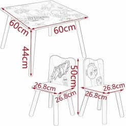 EUGAD Sitzgruppe, Kindersitzgruppe 1 Kindertisch und 2 Kinderstühle Set Kinderschreibtisch aus Wassertiere Serie Bunt -EUGAD Verkäufe 70eddaf2 5a9f 575b 93b4 78c74c925b4a