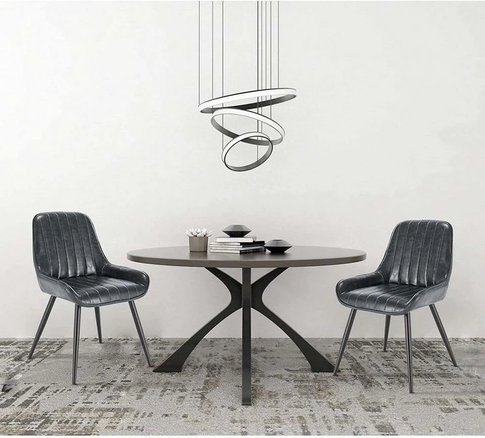 EUGAD Esszimmerstuhl, 4 Stücke Retro Küchenstuhl Sitzfläche aus PU mit Metallbeine Schwarz Braun, Dunkelbraun, Dunkelgrün, Grau 13 EUGAD Esszimmerstuhl, 4 Stücke Retro Küchenstuhl Sitzfläche aus PU mit Metallbeine Schwarz Braun, Dunkelbraun, Dunkelgrün, Grau – Bild 11