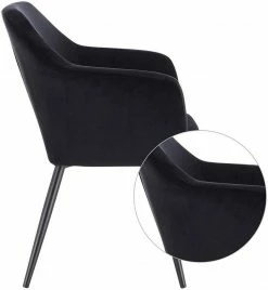 EUGAD Polsterstuhl (1 Stück), Küchenstuhl Samt Stuhl Sessel mit Armlehne, Metallbeine, für Esszimmer Wohnzimmer, Schwarz Dunkelgrau 61 EUGAD Polsterstuhl (1 Stück), Küchenstuhl Samt Stuhl Sessel mit Armlehne, Metallbeine, für Esszimmer Wohnzimmer, Schwarz Dunkelgrau -EUGAD Verkäufe 73c5a783 8525 49ef b6c7 1fd1513eeb9c