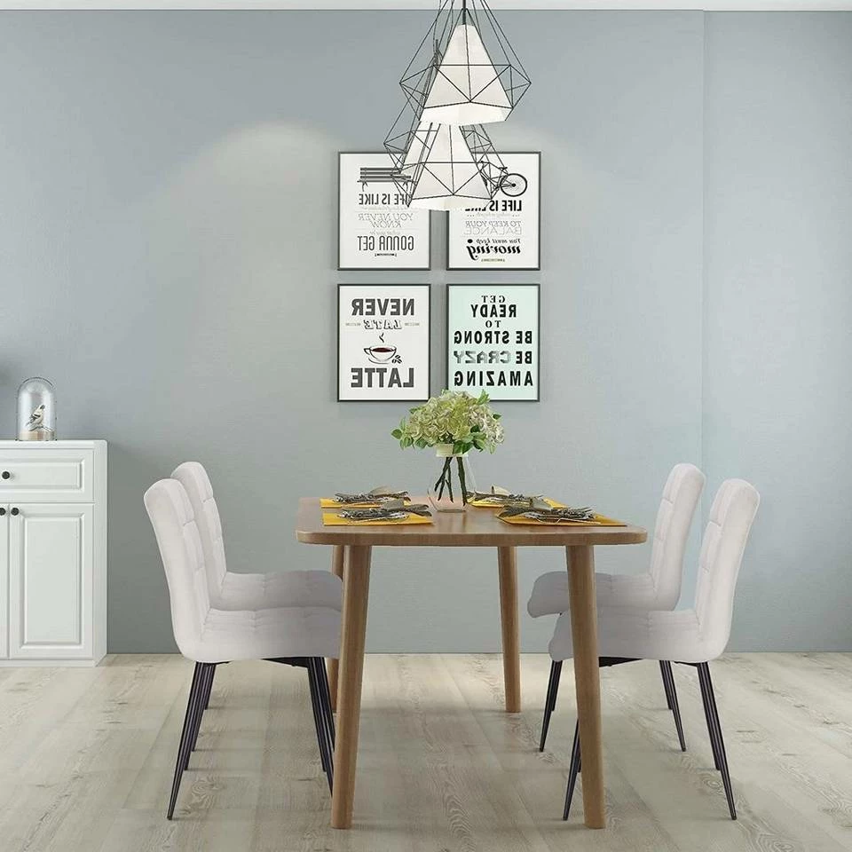 EUGAD Esszimmerstuhl (4 Stück), Polsterstuhl Wohnzimmerstuhl Samtstuhl Sessel mit Rückenlehne, Metallbeine, Sitzfläche aus Samt, Blau Creme, Dunkelgrau, Hellgrau, Rosa 24 EUGAD Esszimmerstuhl (4 Stück), Polsterstuhl Wohnzimmerstuhl Samtstuhl Sessel mit Rückenlehne, Metallbeine, Sitzfläche aus Samt, Blau Creme, Dunkelgrau, Hellgrau, Rosa – Bild 22