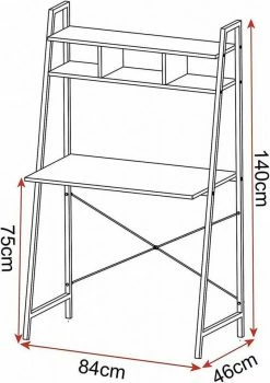 EUGAD Schreibtisch, Bürotisch Computertisch Arbeitstisch PC Tisch mit Ablage Holz Stal Holz Vintage+schwarz Hell Eiche+schwarz -EUGAD Verkäufe 75433b1e a763 5cfd 98e4 d762f563b91e