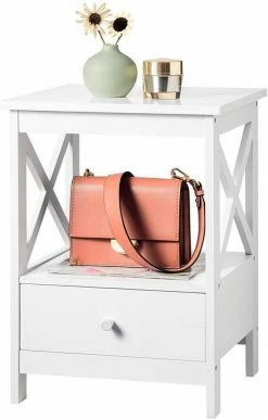 EUGAD Nachttisch, 2er-Set Beistelltisch Nachtschrank Nachtkommode Sofatisch aus MDF mit Schublade und Ablage für Schlafzimmer oder Wohnzimmer Weiß 18 EUGAD Nachttisch, 2er-Set Beistelltisch Nachtschrank Nachtkommode Sofatisch aus MDF mit Schublade und Ablage für Schlafzimmer oder Wohnzimmer Weiß -EUGAD Verkäufe 758d6983 95e5 57e2 ad24 adc0c6b93c88