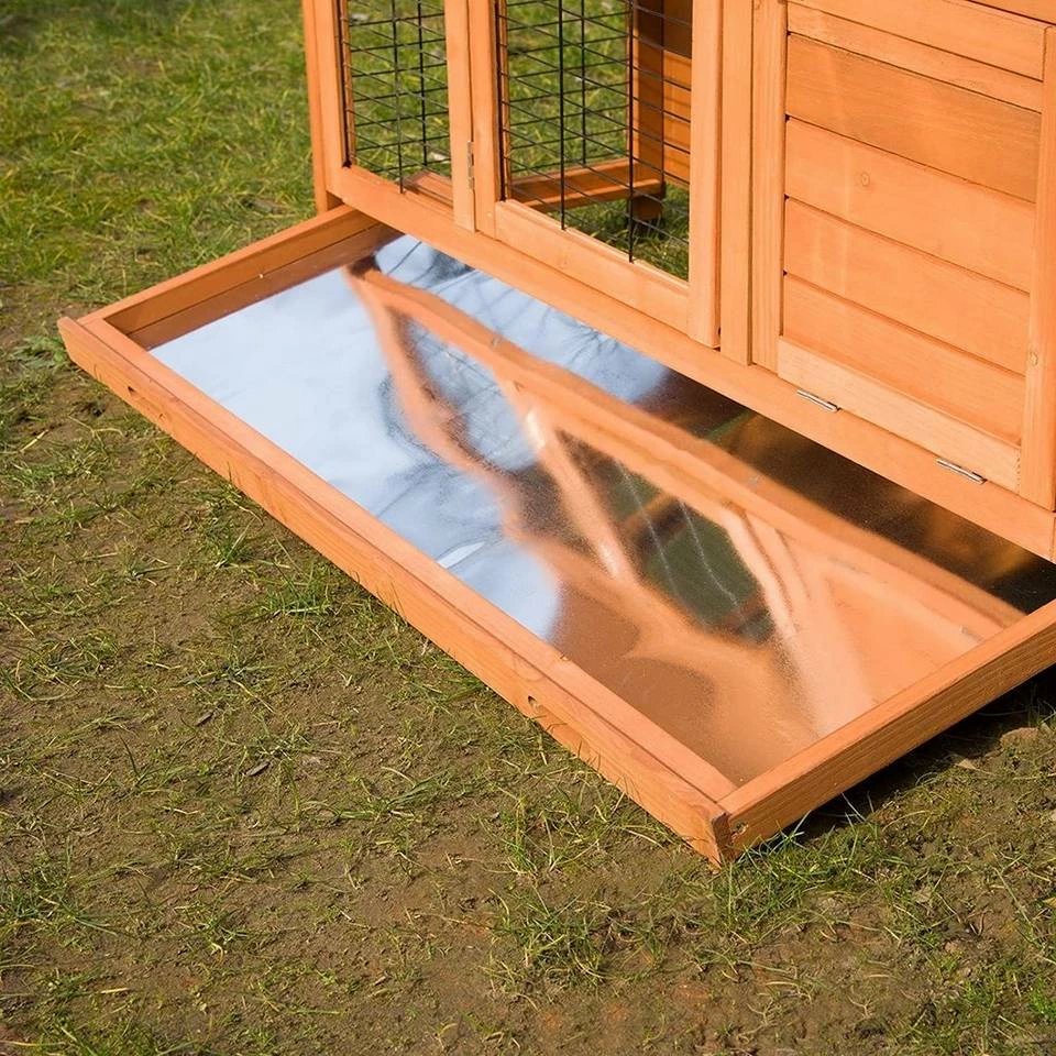 EUGAD Tierhaus, Hasenstall Kaninchenstall Hasenkäfig Kleintierstall Meerschweinchen Massivholz Hellrot 120 x 50 x 100,5 cm Grau-Weiß, Hellbraun 8 EUGAD Tierhaus, Hasenstall Kaninchenstall Hasenkäfig Kleintierstall Meerschweinchen Massivholz Hellrot 120 x 50 x 100,5 cm Grau-Weiß, Hellbraun – Bild 6