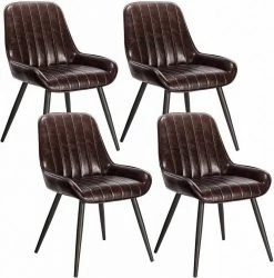EUGAD Esszimmerstuhl, 4 Stücke Retro Küchenstuhl Sitzfläche aus PU mit Metallbeine Schwarz Braun, Dunkelbraun, Dunkelgrün, Grau 51 EUGAD Esszimmerstuhl, 4 Stücke Retro Küchenstuhl Sitzfläche aus PU mit Metallbeine Schwarz Braun, Dunkelbraun, Dunkelgrün, Grau -EUGAD Verkäufe 75f7cb2d 007b 565b b3f5 1397eb01eb87