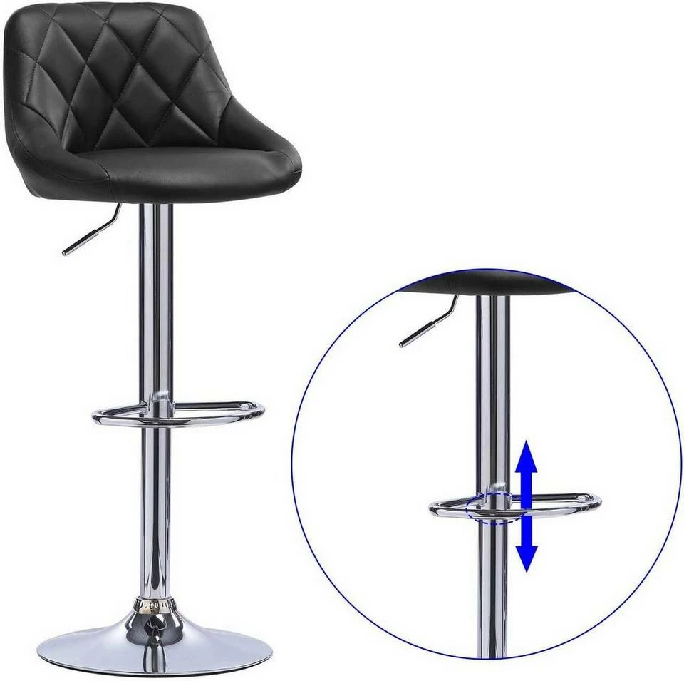 EUGAD Barhocker, 2er-Set Barstühle, höhenverstellbar, 360°drehbar Weiß Bordeaux, Cremeweiß, Grau, Khaki, Rot, Schwarz, Weiß 38 EUGAD Barhocker, 2er-Set Barstühle, höhenverstellbar, 360°drehbar Weiß Bordeaux, Cremeweiß, Grau, Khaki, Rot, Schwarz, Weiß – Bild 36