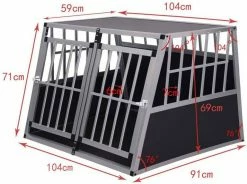 EUGAD Tiertransportbox, Hundetransportbox Alu Doppel Hundebox Reisebox für große Hunde Husky Samojede Weimaraner Labrador Deutscher Schäferhund Boxer 104x91x69cm 9 EUGAD Tiertransportbox, Hundetransportbox Alu Doppel Hundebox Reisebox für große Hunde Husky Samojede Weimaraner Labrador Deutscher Schäferhund Boxer 104x91x69cm -EUGAD Verkäufe 76e7f8e9 c801 58b2 b8fa adc70cc98835