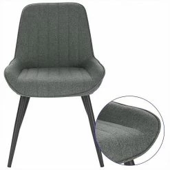 EUGAD Polsterstuhl (2 Stück), Esszimmerstühle aus Leinen mit stabilen Metallbeinen, mit Rückenlehne und gepolsterter Sitzfläche Dunkelgrau, Hellgrau 17 EUGAD Polsterstuhl (2 Stück), Esszimmerstühle aus Leinen mit stabilen Metallbeinen, mit Rückenlehne und gepolsterter Sitzfläche Dunkelgrau, Hellgrau -EUGAD Verkäufe 7858cc5a 9ab7 5018 aa5d d124ea962688