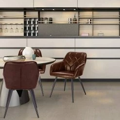 EUGAD Esszimmerstuhl, 6er-Set Esszimmerstuhl aus Kunstleder Metallbeine Schwarz Dunkelbraun 27 EUGAD Esszimmerstuhl, 6er-Set Esszimmerstuhl aus Kunstleder Metallbeine Schwarz Dunkelbraun -EUGAD Verkäufe 787462df 7612 4c08 bd4c 072525ad7cca