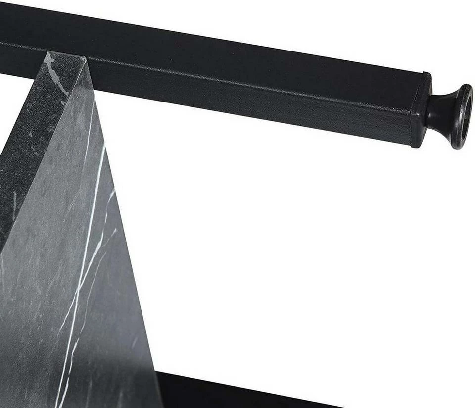 EUGAD Bücherregal, 1-tlg., Standregal, Küchenregal, 5 offenen Regalebenen, MDF, Metall, Schwarz Marmor Golden-Weißer Marmor, Vintage 8 EUGAD Bücherregal, 1-tlg., Standregal, Küchenregal, 5 offenen Regalebenen, MDF, Metall, Schwarz Marmor Golden-Weißer Marmor, Vintage – Bild 6