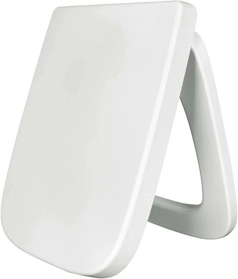 EUGAD WC-Sitz, Toilettendeckel mit Absenkautomatik Eckige Form Weiß 5 EUGAD WC-Sitz, Toilettendeckel mit Absenkautomatik Eckige Form Weiß – Bild 3